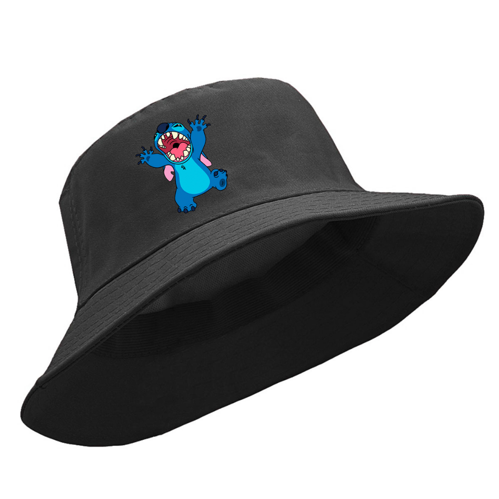 Chapéu praia Bucket Hat cata ovo Verão protetor unissex lilo filme stitch gracinha bravo nervoso fofinho desenho