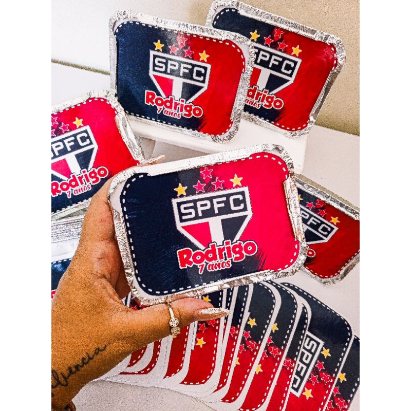 10/15/20 Marmitinhas,  Festa São Paulo futebol clube, Lembrancinhas Aniversário Personalizadas.