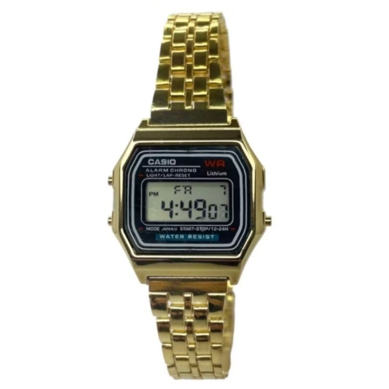 Relógio Infantil Digital Vintage retro Dourado Prata Rose