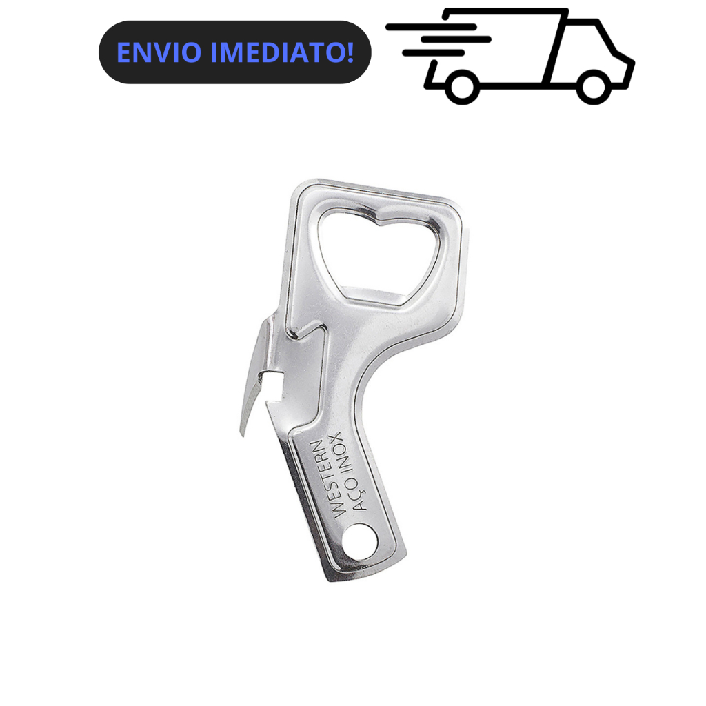 Abridor de Lata,Garrafa Multifuncional 8cm aço inox