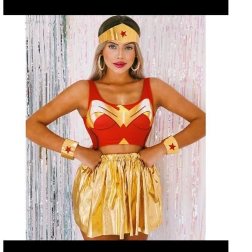 Cropped Temático Feminino Fantasia Carnaval Personagem 2025 em Oferta na Shopee