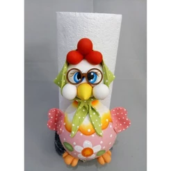 Porta papel toalha rosa decoração cozinha