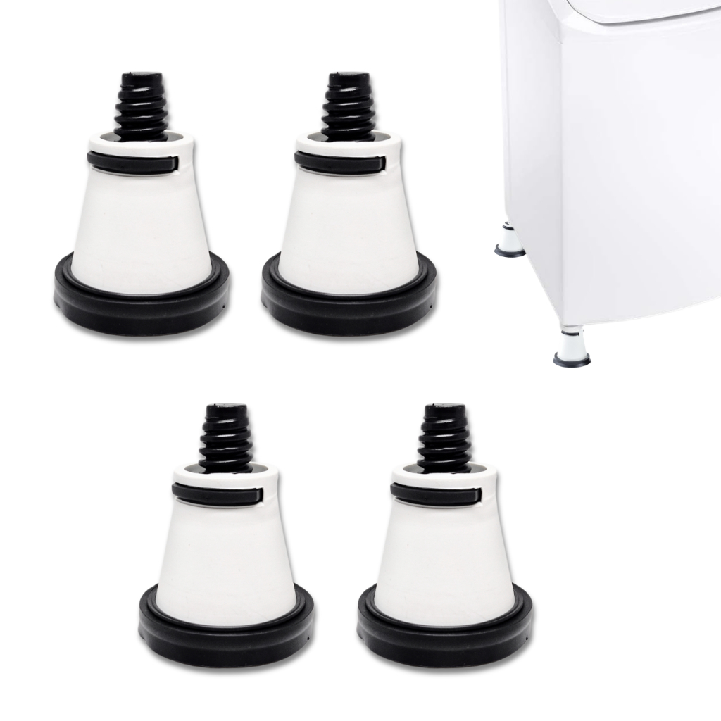 Kit 4 Pé Nivelador Anti Vibração Máquina de Lavar Universal Jogo de Pés Completo Brastemp Consul em Oferta na Shopee