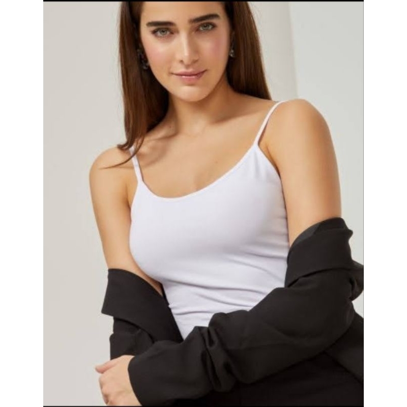 Blusa Feminina Regata Básica branca e preta