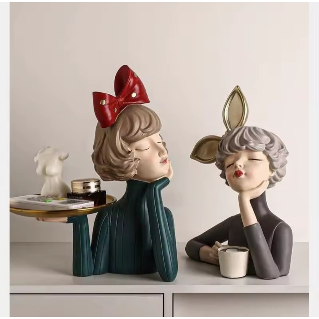 Kit Busto Milli Bandeja e Milli xícara Para Decoração Sofisticada