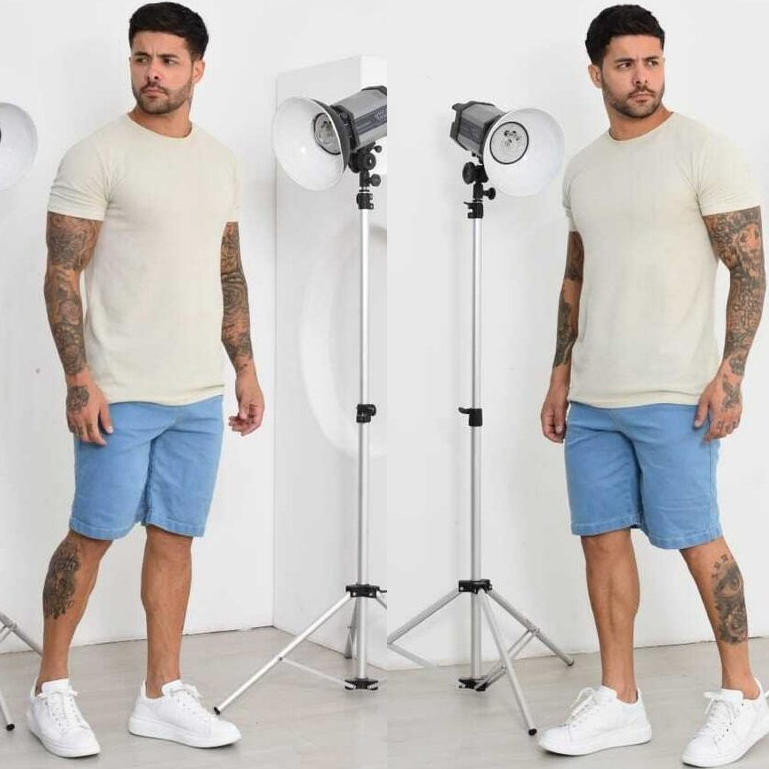 Bermuda Jeans Masculina Clara Fechamento Cordão em Oferta na Shopee