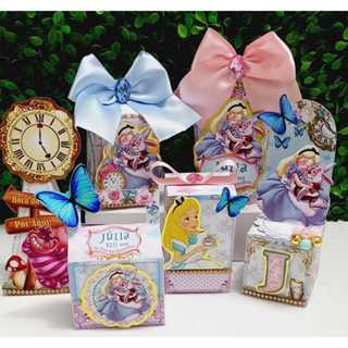 ALICE NO PAÍS DAS MARAVILHAS KIT LEMBRANCINHAS 30 E 50 CAIXINHAS PERSONALIZADAS - TEMA ALICE - IMPRESSOS em Oferta na Shopee
