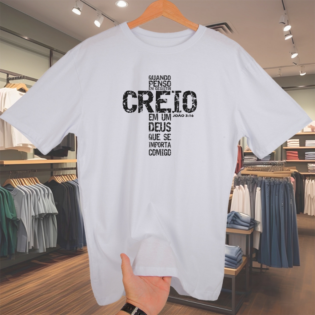 Camisa basica Frase religiosa camisa oversized camiseta masculina streetwear algodão Blusa de algodao unissex