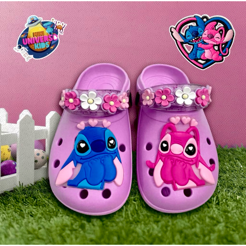 Sandália babuche infantil para meninas papete florida Chinelo