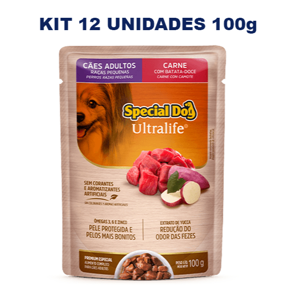 Sache Special Dog Ultralife Ração úmida Cães Adultos Raças Pequenas Caixa 12 Un