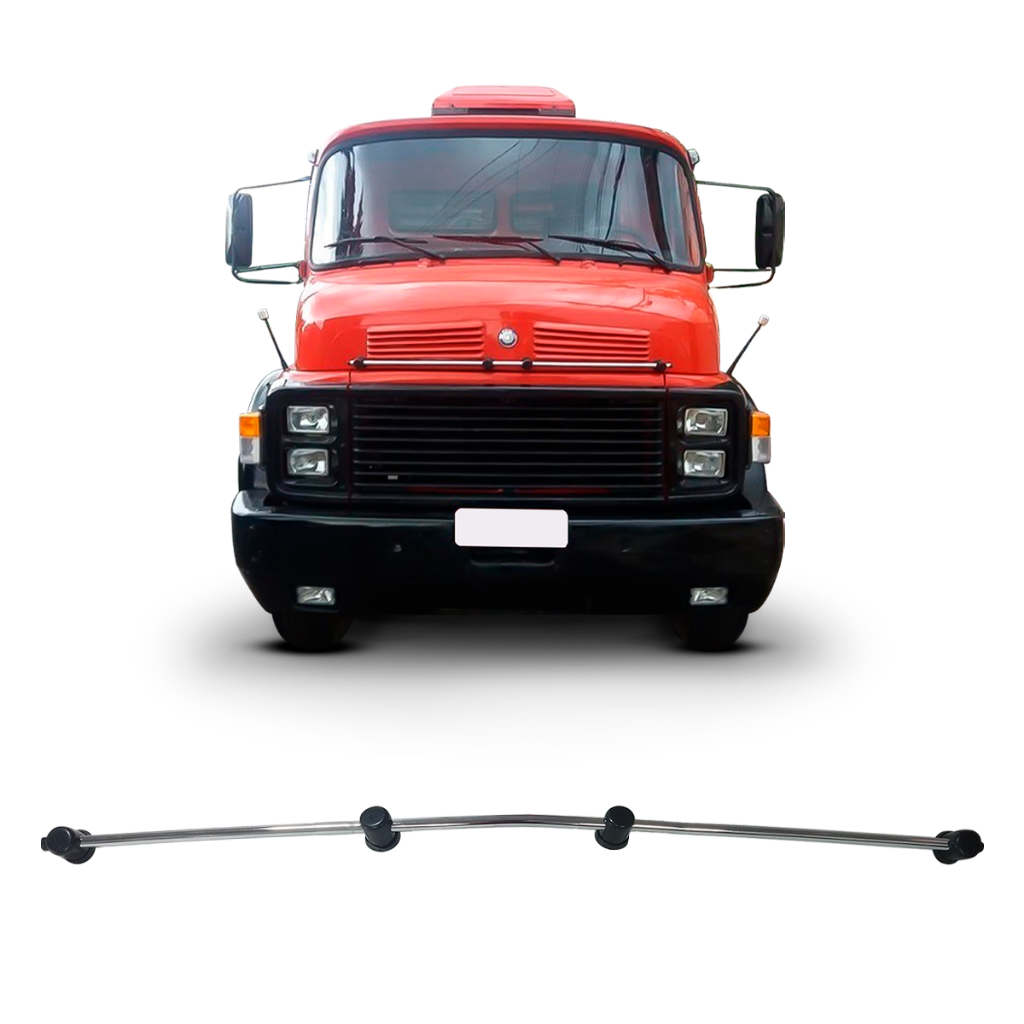 Puxador Capô Mb 1113 Á 2013 Todos Grande Cromado em Oferta na Shopee