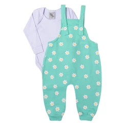 Conjunto Jardineira e Body Inverno Menina