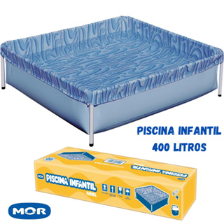 Piscina infantil mor 400 litros retangular quadrada azul verão criança sol calor brinquedo piscina -  A MAIS BARATA em Oferta na Shopee