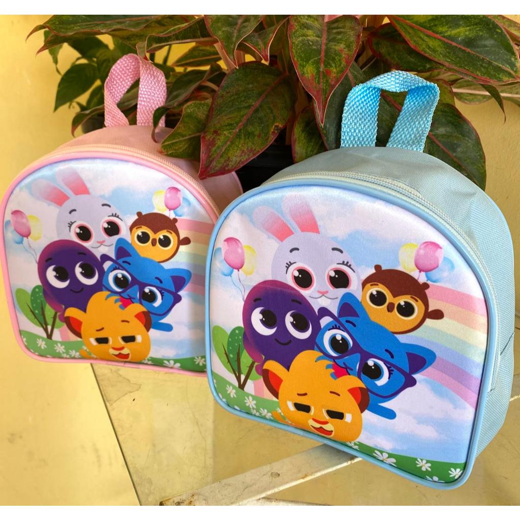 10 Mochilas personalizadas tema bolofofos para lembrancinha de aniversario - bolsas personalizadas