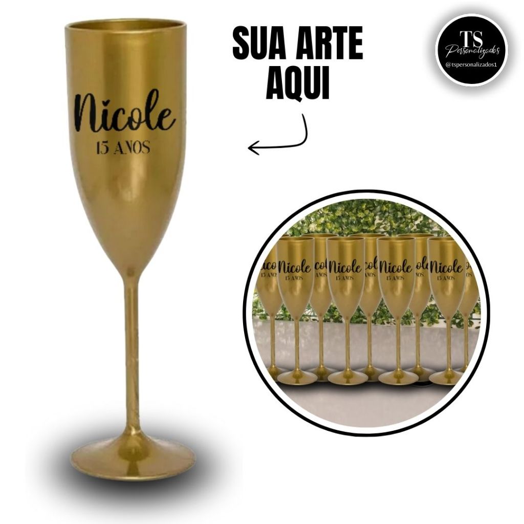 Kit 50un Taça de Champanhe Acrílico Personalizadas Para Festas Casamentos Formaturas Festa Infantil Lembrancinhas Presen