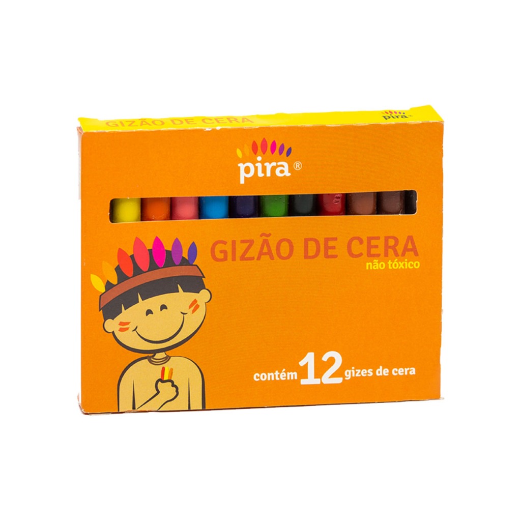 Giz de Cera 12Cores Gizao Escolar Piratininga GC1616