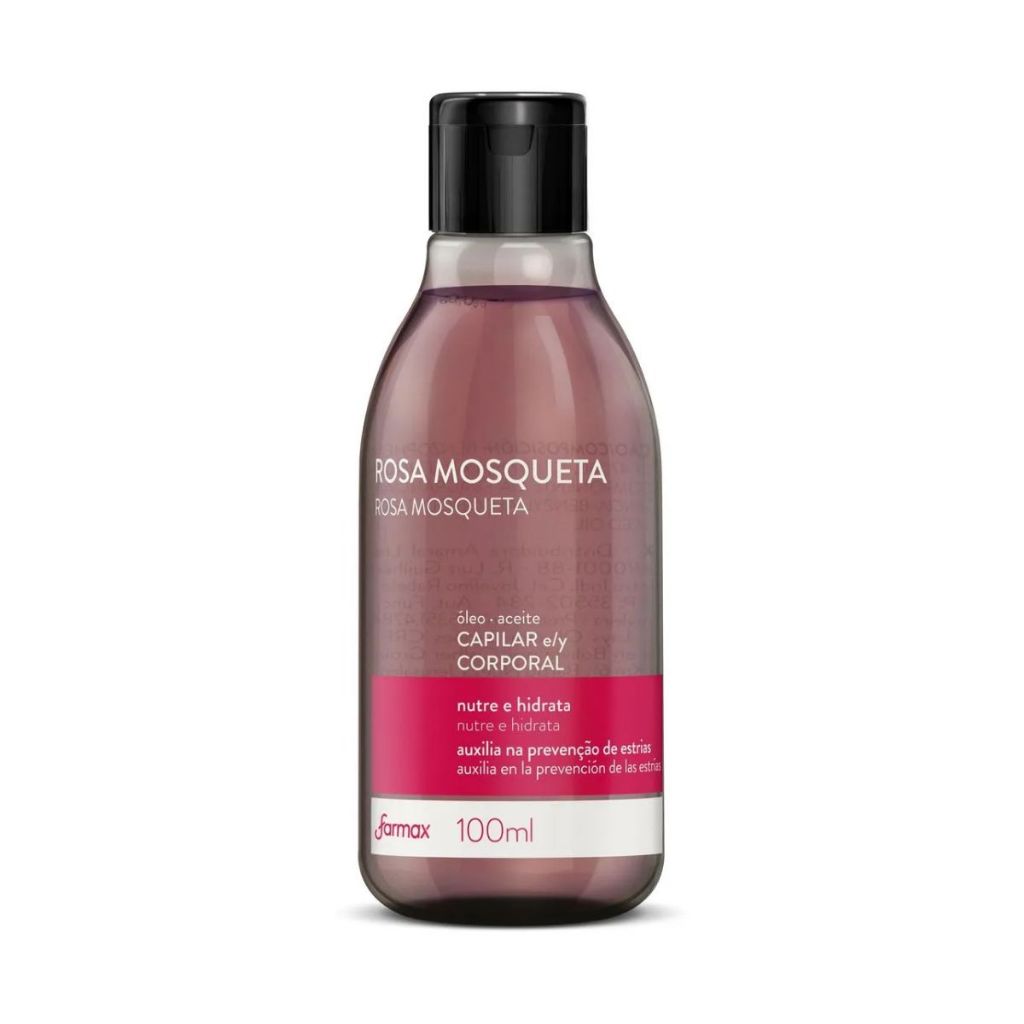 Óleo Capilar e Corporal Rosa Mosqueta Farmax 100ml