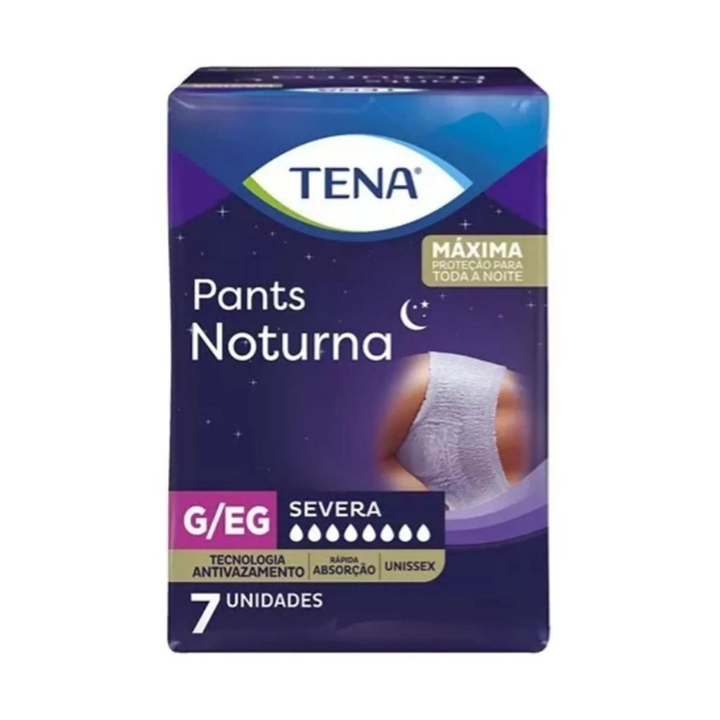 Fralda Geriátrica Tena Pants Noturna G/EG Com 7 Unidades - Health