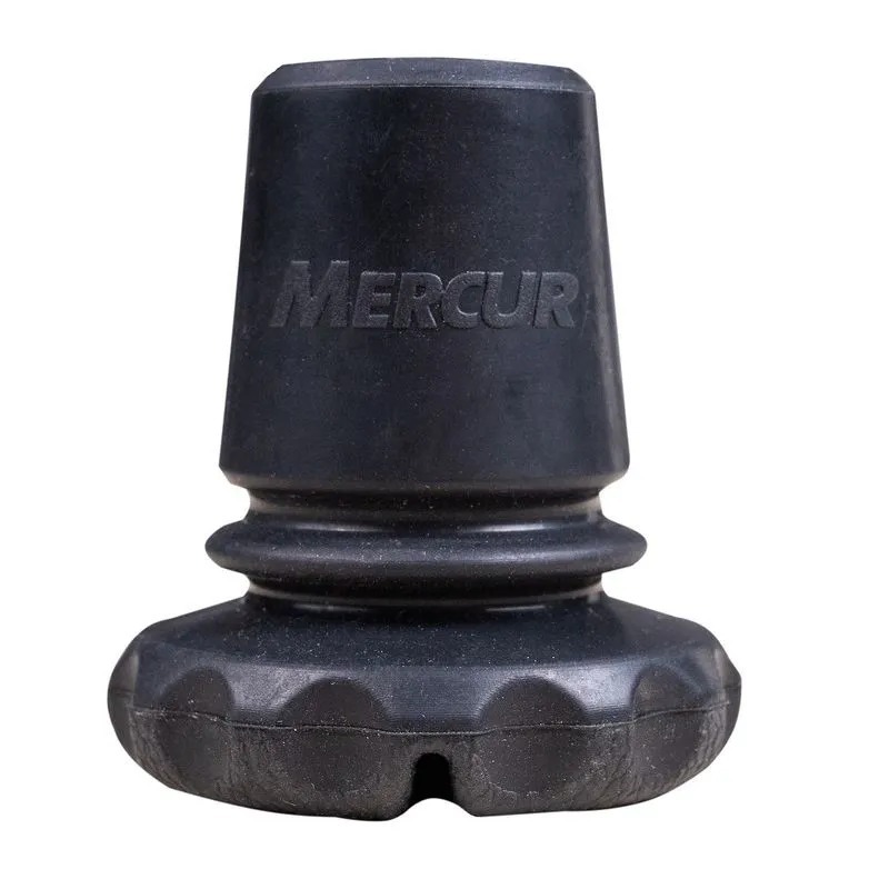 Ponteira 3/4'' de Borracha Para Bengalas e Muletas 1 unidade cor Preta ou cor Cinza - Mercur