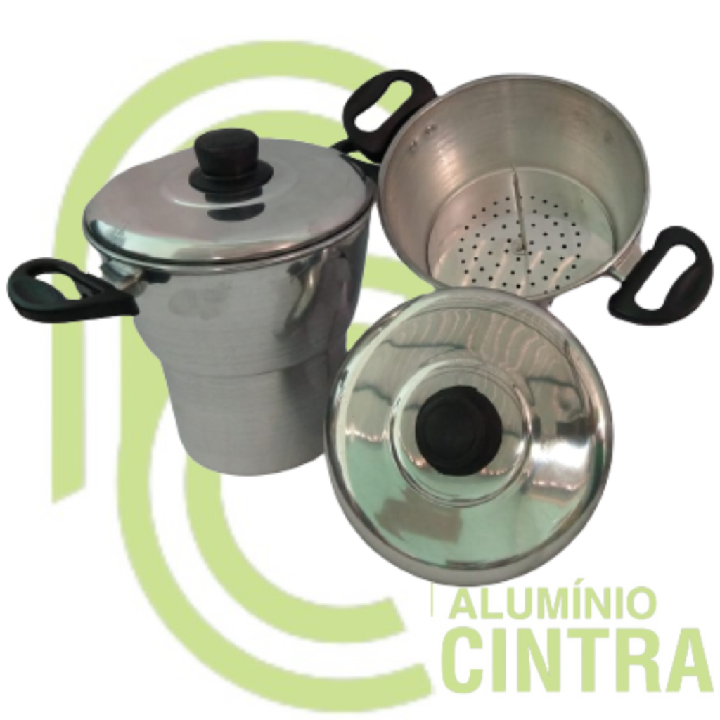 Cuscuzeiro De Alumínio Panela Cuscuzeira N°18cm Cuscuz Nordestino