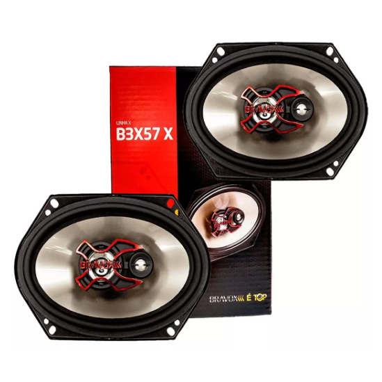 Par Alto Falante Triaxial Bravox B3x57x Linha X ( 5x7 Polegadas / 200w ) Cor Preto em Oferta na Shopee