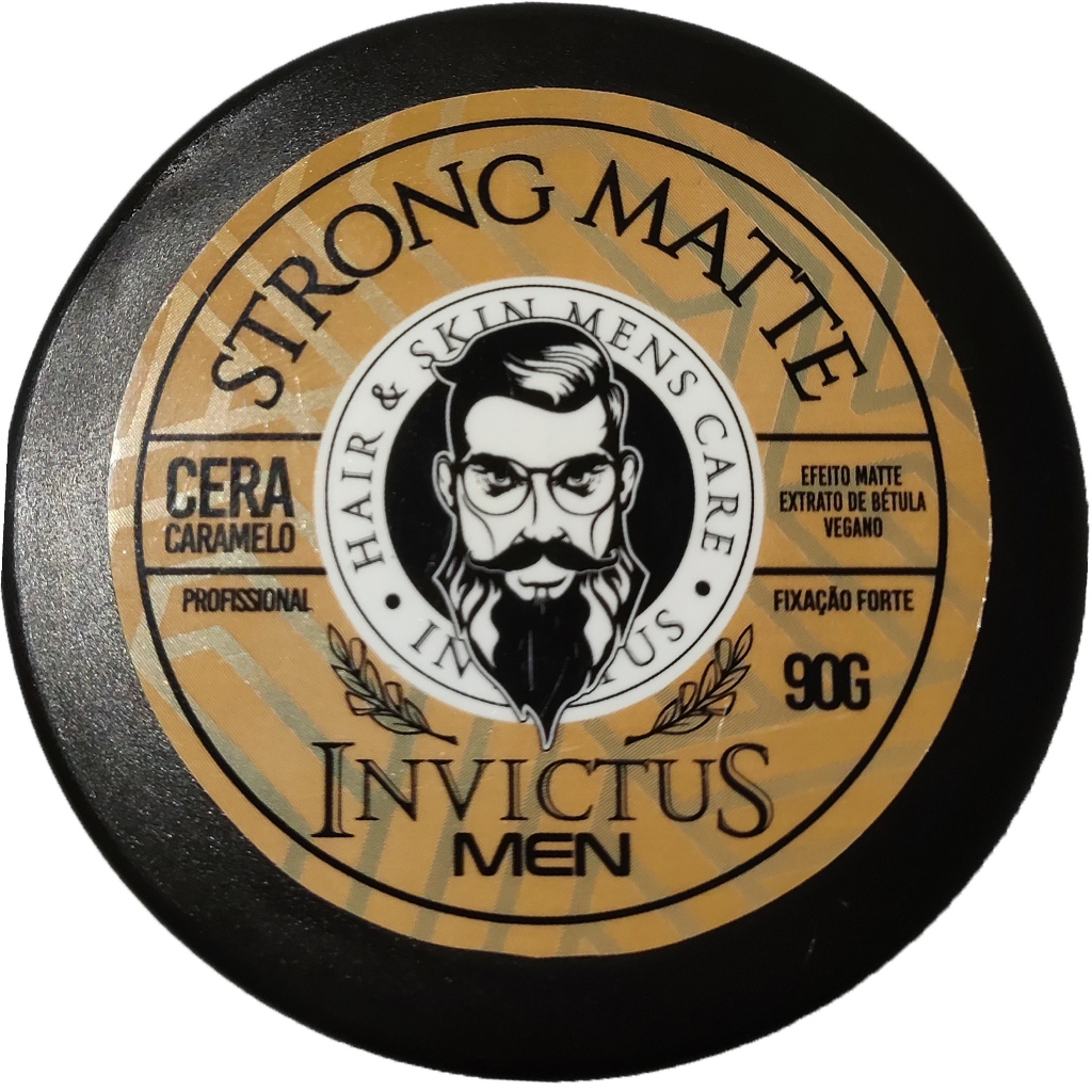 Cera Modeladora Invictus Men Efeito Matte Black Brilho Seco Modelagem Barba Cabelo Bigode Hidratante