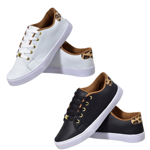 Kit Dois Pares Tenis Caminhada Confortavel Academia Trabalho kit 1