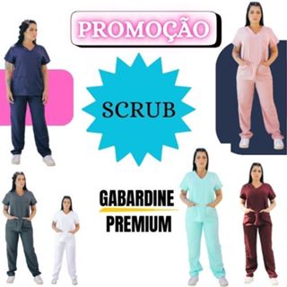 Conjunto Pijama Cirurgico Scrub Microfibra Gabardine Uniforme Hospitalar Profissional 10 em Oferta na Shopee