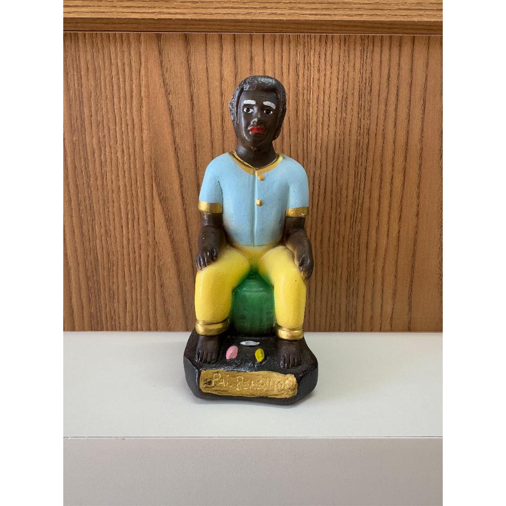 Imagem  Preto Velho Pai Benedito Gesso 20cm