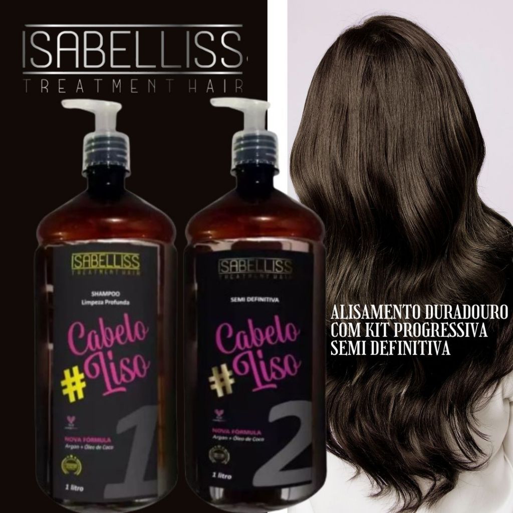 SINTA O PODER DA TRANSFORMAÇÃO: KIT PROGRESSIVA 1L SEMI DEFINITIVA ISABELLISS PARA CABELO PERFEITO em Oferta na Shopee