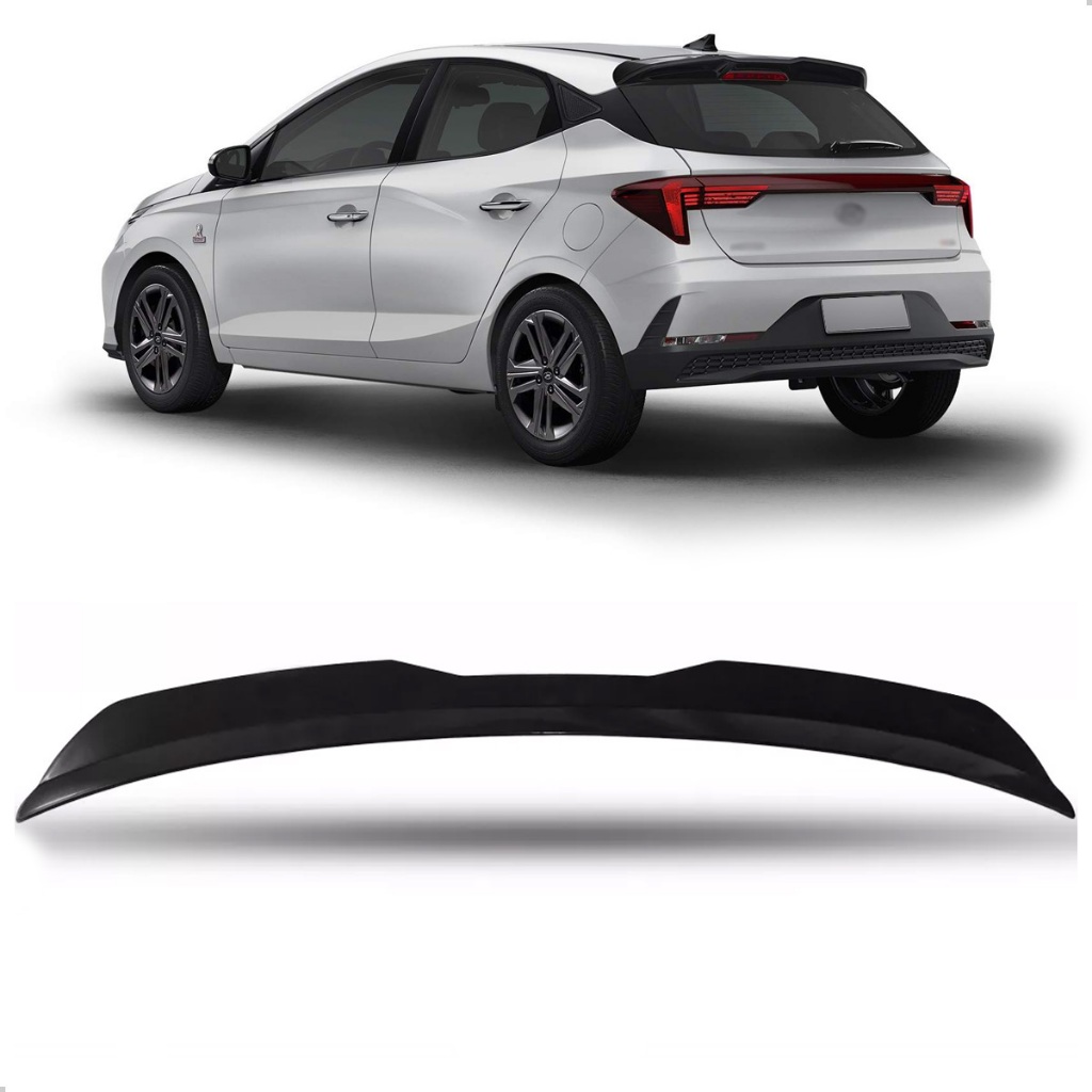 Aerofólio Hb20 Black Piano Sport Hatch Universal em Oferta na Shopee