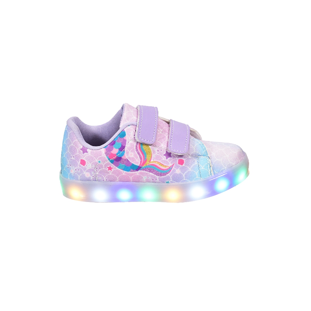 Tênis Led Infantil Feminino Sereia Casual Cano Baixo Meninas em Oferta na Shopee