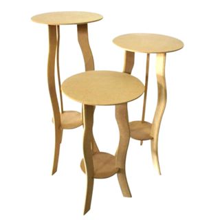 Mesinha Redonda Kit 3 Tamanhos P M G Decorativa Floreira para flores em Oferta na Shopee