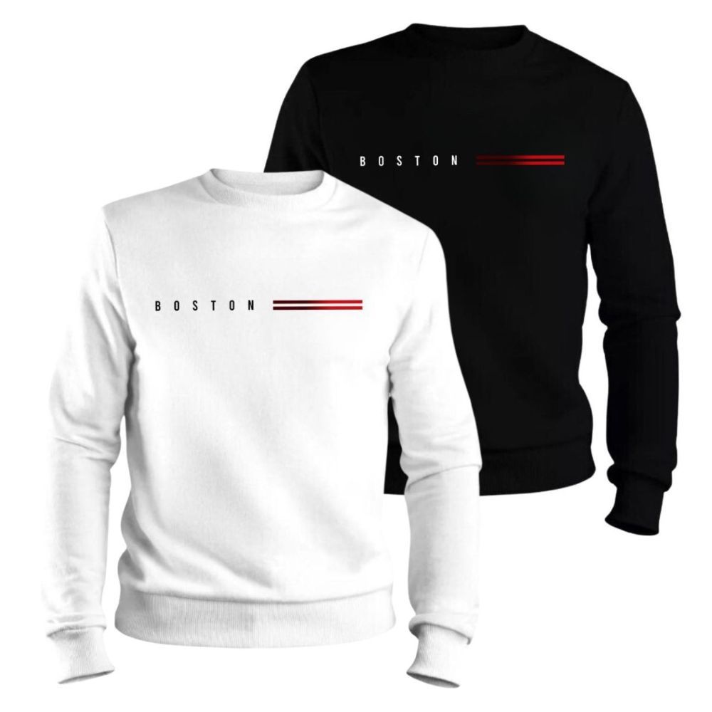 Kit 2 Moletom Masculino Gola Careca Casaco Algodão Blusa De Frio Unissex Oferta em Oferta na Shopee