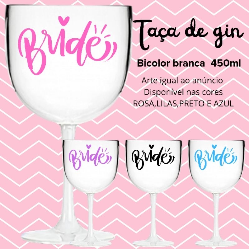 Taça de Gin Bride para Despedida de solteira casamento noiva