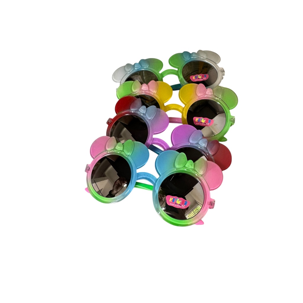 Oculos infantil OC-02 Minnie Mouse Colorido Divertido Crianças Orelinhas Óculos de Sol Praia Óculos Escuros