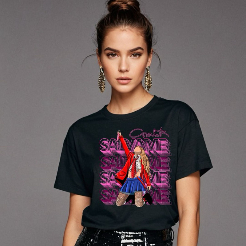 Camiseta T-shirt Algodão Unissex Cantora Pop Anahí Ídola Mexicana Internacional Música Dança RBD - Adulto e Plus Size