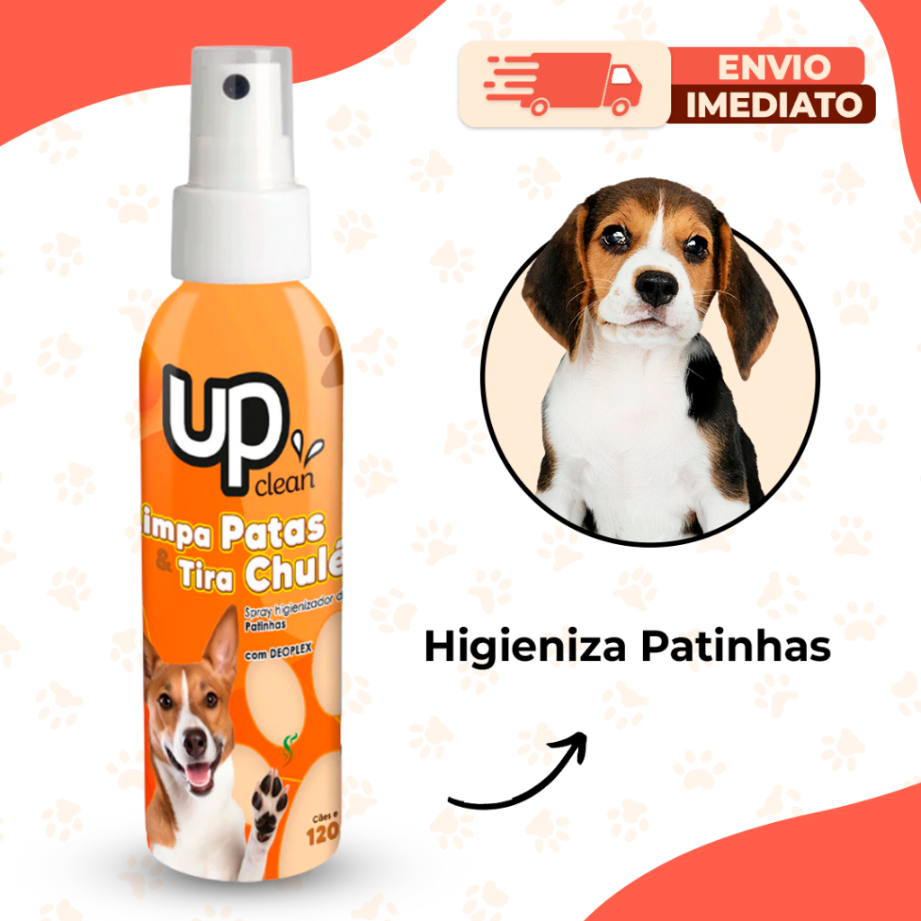 Limpa Patas Limpador de Patinhas para Cachorro e Gato Pet Up Clean Spray 120 ml em Oferta na Shopee
