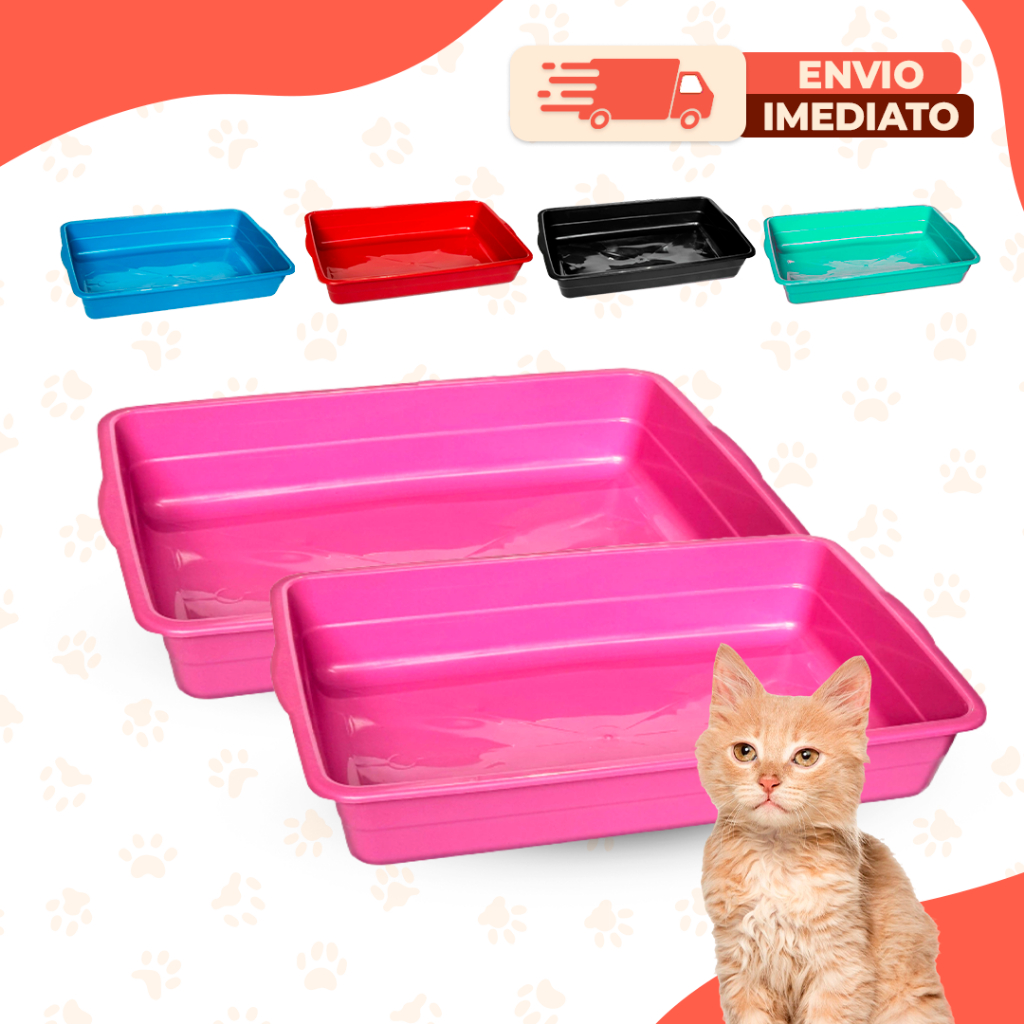 Caixa De Areia Para Gatos Grande Bandeja Higiênica Banheiro de Gato 8L