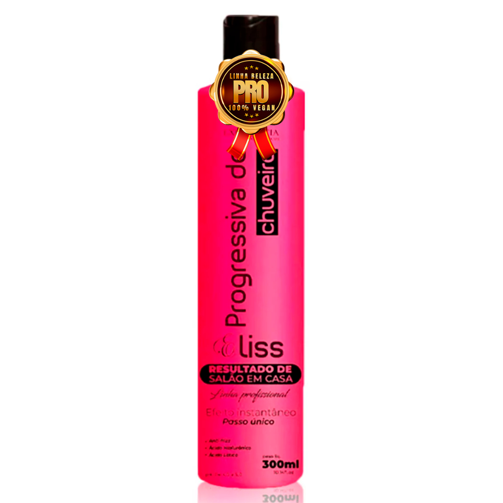 Progressiva de Chuveiro (ENVIO IMEDIATO) Orgânica Sem Formol Modeladora 300ml Alisamento Profissional em Casa!
