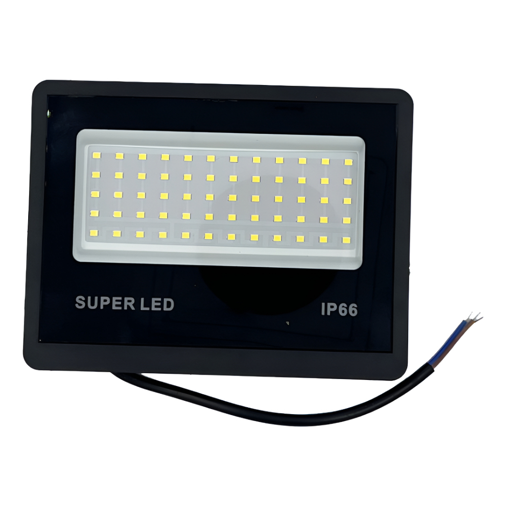 Kit C/2 Refletor Led 100w Holofote Prova D Água Ip66 Branco Frio  VERDADEIRO 100W