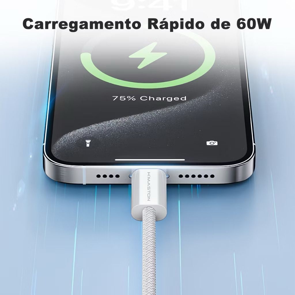 H'maston SJX32/35 Cabo Tipo C- Tipo C Dois Lados Para Cabo De Carga Rápida Cabo 60W — imagem 2 de 2