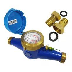 Hidrometro 1" pré-equip. 10m³L/h +conexão metal