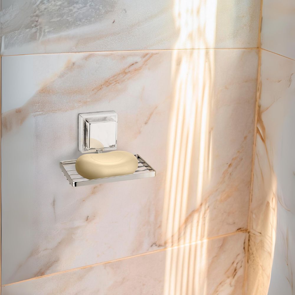 Suporte Para Sabonete com Dupla Face 3M Saboneteira Banheiro Cromado Arthi - Home & Living