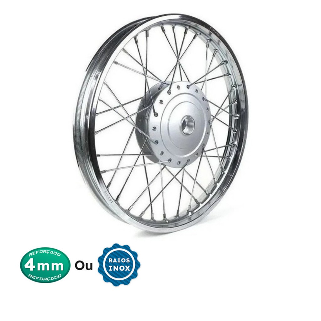 Roda Dianteira Titan 150 04/13 Fan 125 09/17 Raiada 4mm ou Inox