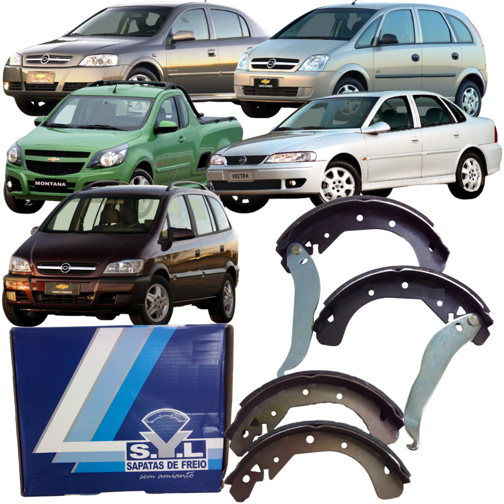 Jogo Sapatas Lonas Freio Traseiro Astra Meriva Montana Vectra Zafira Syl em Oferta na Shopee
