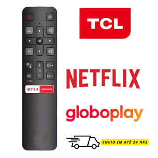 Controle Remoto Compatível para TV LED TCL Smart Android 4k com Netflix e GloboPlay / RC802V / 50P8M - 9071 - 9062 em Oferta na Shopee
