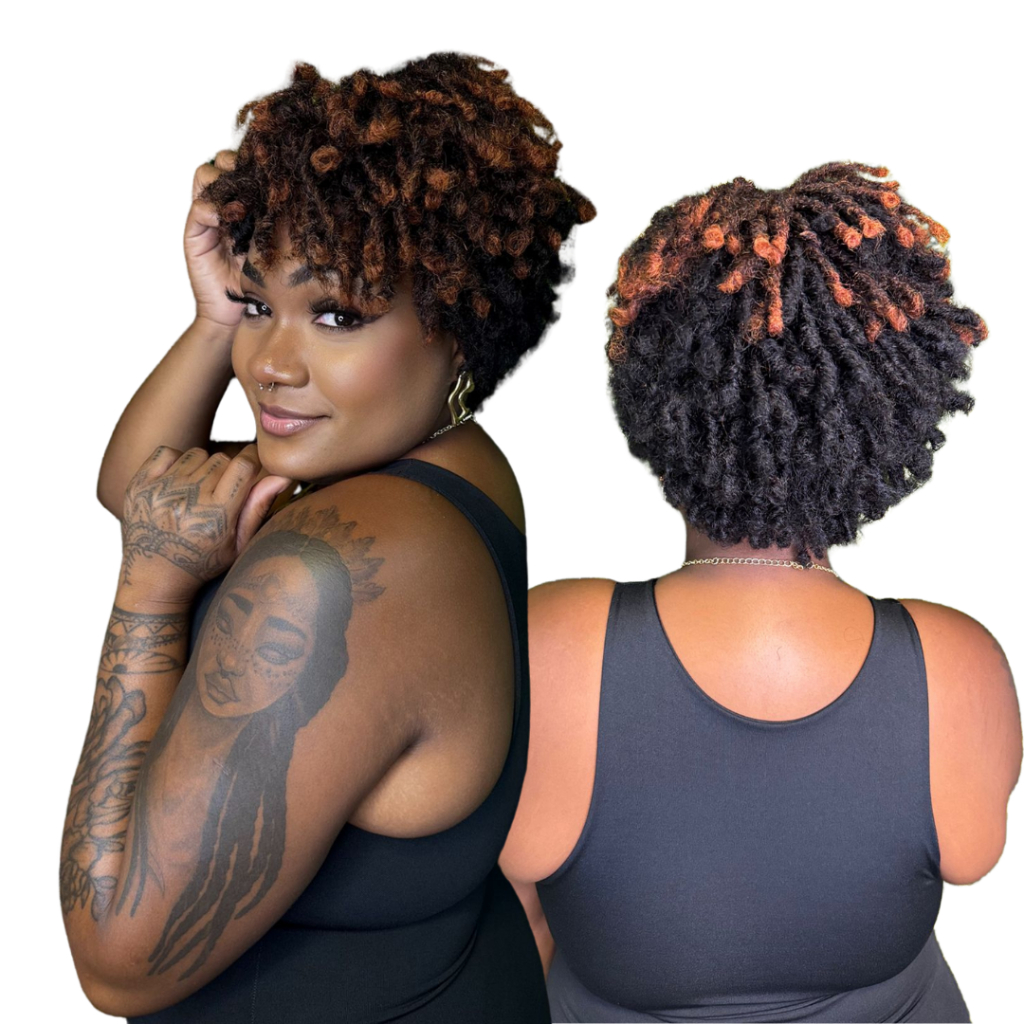 Peruca Wig Dread Curta Fibra Orgânica Com Mechas + Wig Cap