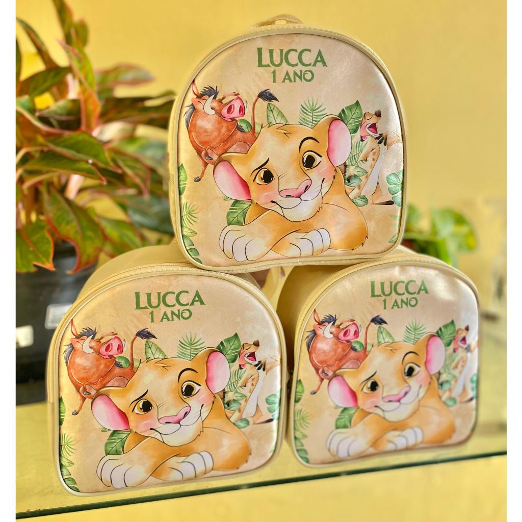 10 Mochilas Rei Leão Personalizadas para aniversario - todos os temas, simba,  bolsinhas tema rei leão