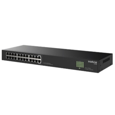 Switch Não Gerenciavel 24 portas Gigabit S1124G Preto Intelbras